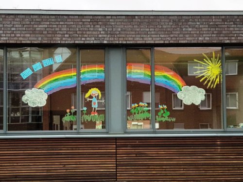 Fensterbild in der Kita St. Johannes, Spelle