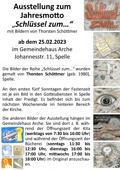 Ausstellung und Predigtreihe „Schlüssel zum…“