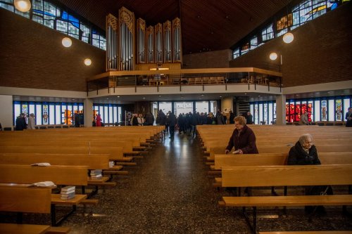 Ende des letzten Gottesdienstes vor der Sanierung.