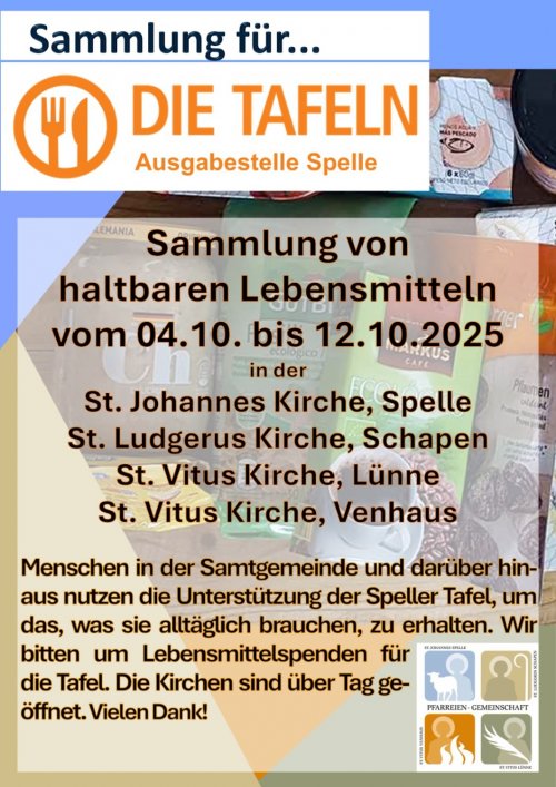 Sammlung für Speller Tafel