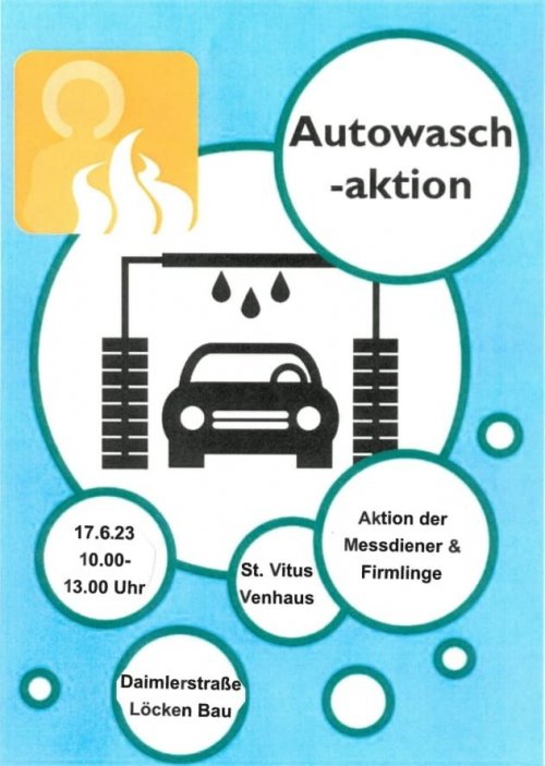 Autowasch-Aktion in Venhaus