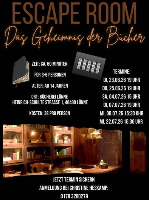 ESCAPE ROOM in der Bücherei Lünne